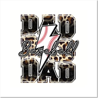 Baseball dad animal bolt Posters and Art